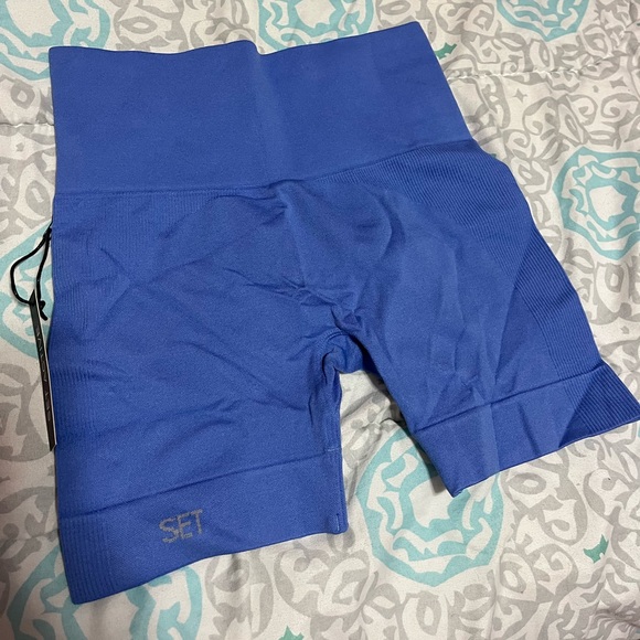 NWT Set Active Blue Biker Shorts Size Small - Picture 5 of 5